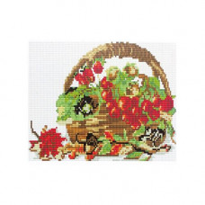 CZ013 Мозаика на деревянной основе 'Корзинка', 20*30 см