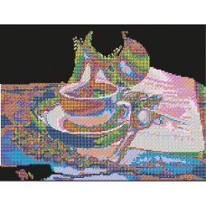 В1077 Канва с рисунком Alisena 'Чашка кофе', 36*28 см