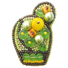 БП187 Набор для изготовления броши Чарівна Мить 'Яркий кактус'(брошь) 4,0х6,0см