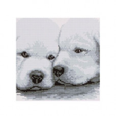 DZ031 Мозаика на деревянной основе 'Двое', 30*30 см
