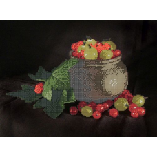 70046 Канва с рисунком Gluriya 'Виноград и сливы' 29*43 см