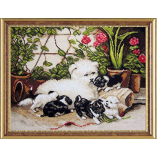 1144 Щенки в саду